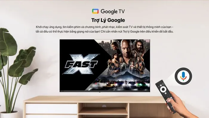 Trợ lý Google - Điều khiển bằng giọng nói thông minh tivi Skyworth E5500G