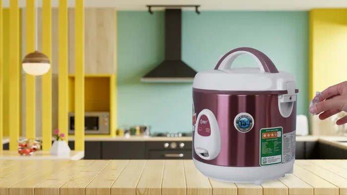 Thân nồi cơm điện Comet CM8025 bằng nhựa bền đẹp 