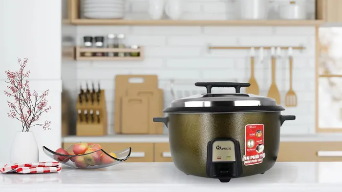 Nồi cơm điện loại cơ 10L Sowun SW69100S có thiết kế hiện đại bền chắc