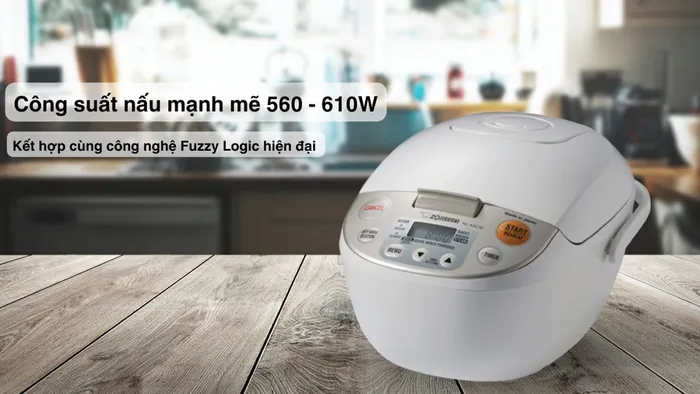  Zojirushi NL-AAQ10-CA hoạt động với công suất 560 - 610W