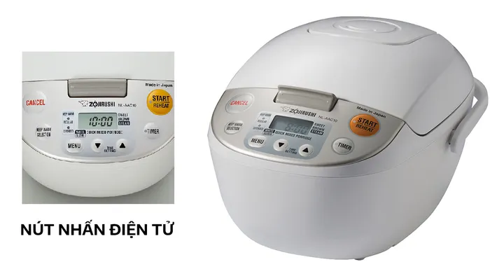  Zojirushi NL-AAQ10-CA sử dụng nút nhấn điện tử