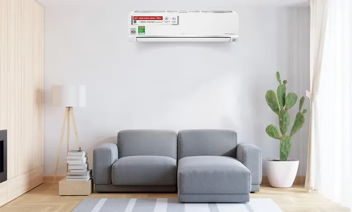 Máy Lạnh LG Inverter 1 Hp V10API1 (PM 2.5 filter) sở hữu thiết kế tối giản