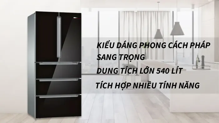 Thiết kế tủ lạnh Bosch có thiết kế đột phá, thêm sang trọng cho không gian