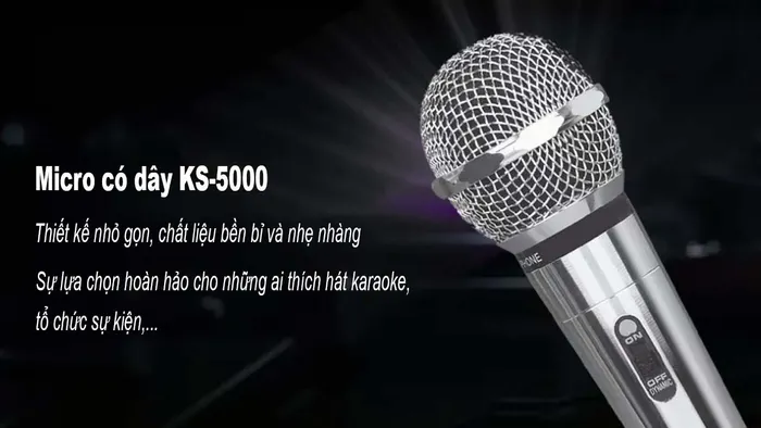 Micro KS-5000 có thiết kế hiện đại, chất liệu bền bỉ và dễ dàng cầm nắm