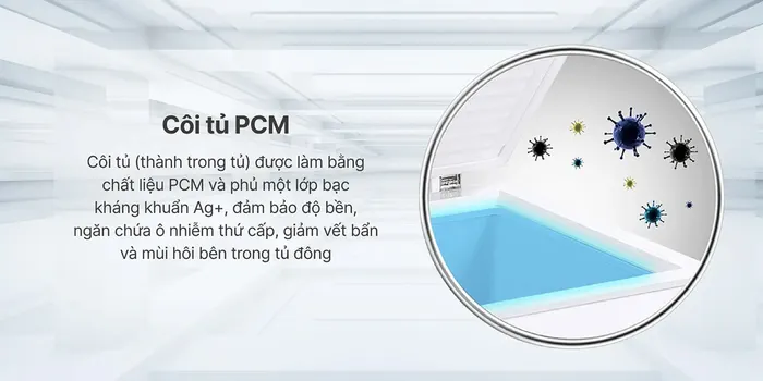 Côi tủ PCM phủ lớp bạc kháng khuẩn Ag+