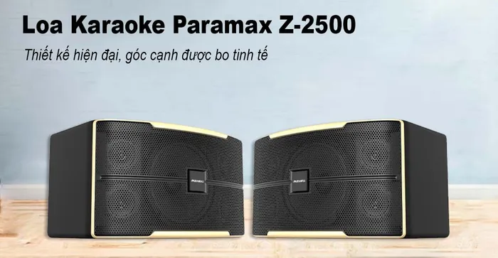 Loa Karaoke 12 Inches Paramax Z-2500 sở hữu thiết kế tinh tế, hiện đại