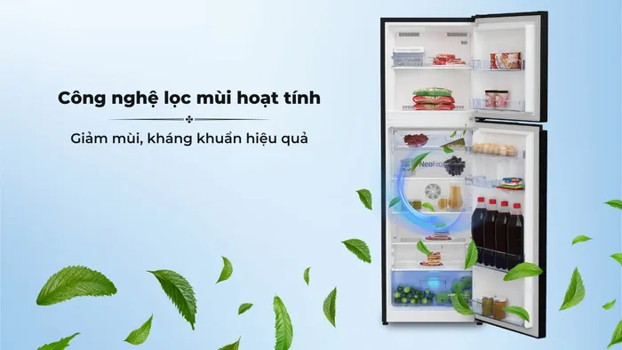 Công nghệ lọc mùi hoạt tính giúp không gian tủ luôn trong lành
