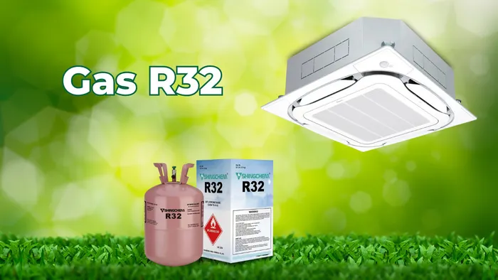 Gas R32 có hiệu suất làm lạnh cao và không chứa các chất ảnh hưởng đến môi trường