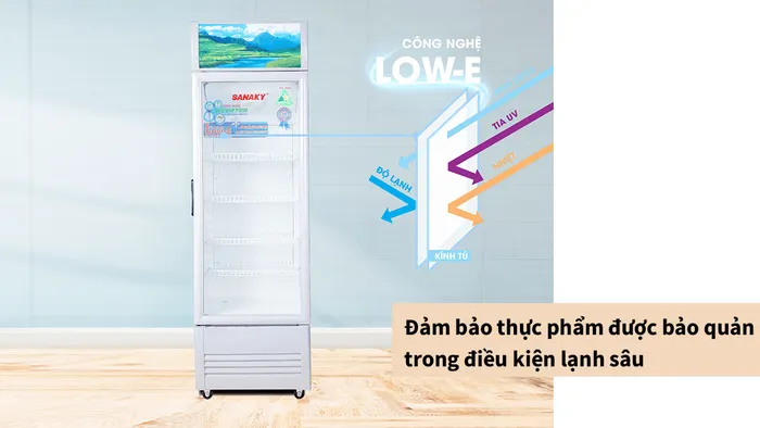 Công nghệ Low-E giúp thực phẩm được bảo quản ở nhiệt độ lạnh sâu