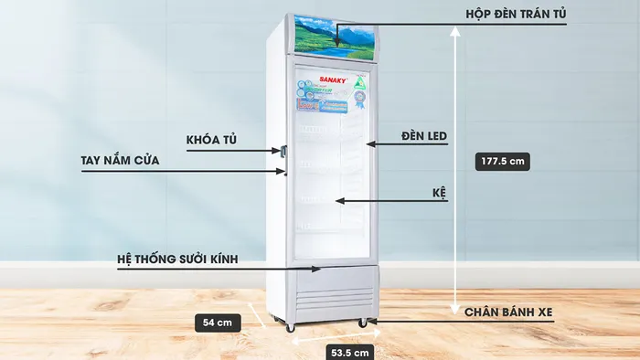 Tủ Mát Sanaky VH-258K3L được tích hợp thêm một số tiện ích nổi bật