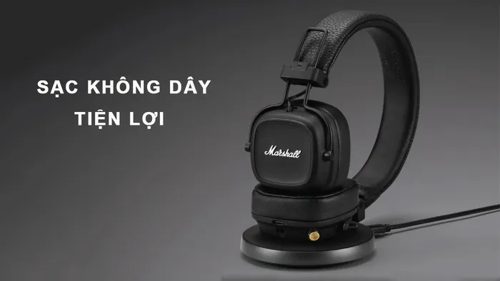 Sạc không dây tiện lợi của Tai nghe Marshall Major IV Black