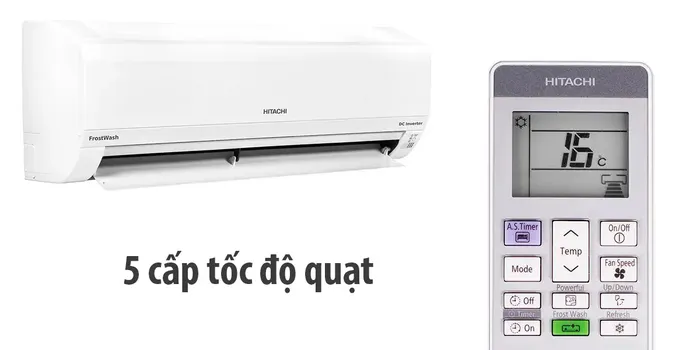 5 cấp tốc độ quạt