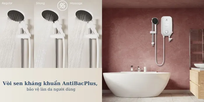 Bảo vệ làn da người dùng với vòi sen kháng khuẩn AntibacPlus