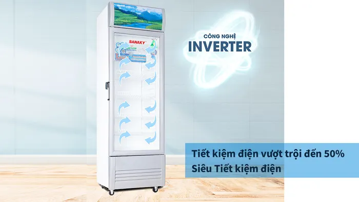 Tủ Mát Sanaky VH-258K3L có khả năng tiết kiệm điện vượt trội đến 50%