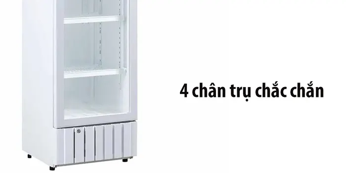 Tủ mát được trang bị 4 chân trụ