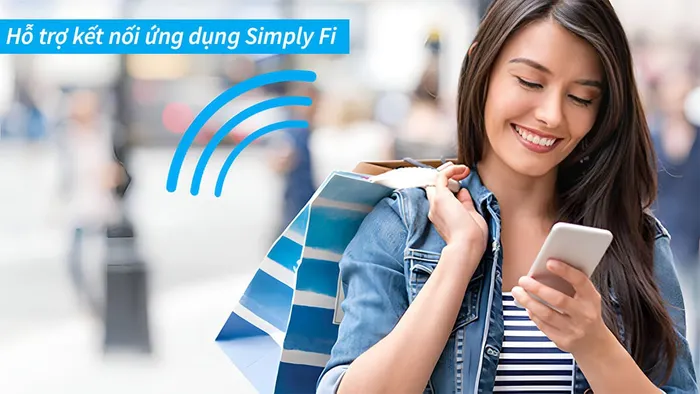 Hỗ trợ kết nối Wifi để người dùng dễ dàng kiểm soát các hoạt động của máy