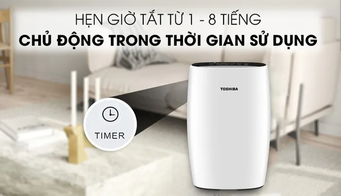 Chế độ hẹn giờ tắt của máy lọc không khí Toshiba CAF-N30(W)VN
