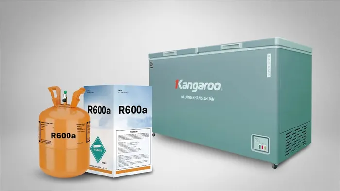 Gas R600a tiên tiến có hiệu suất làm lạnh cao, thân thiện môi trường