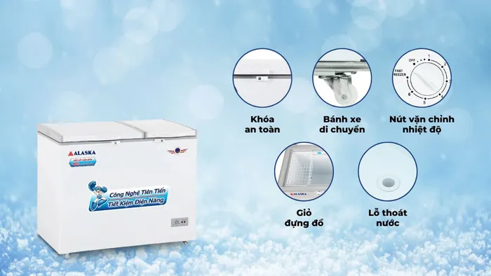Tiện ích đi kèm Tủ Đông Mát Alaska 210 Lít BCD-3571
