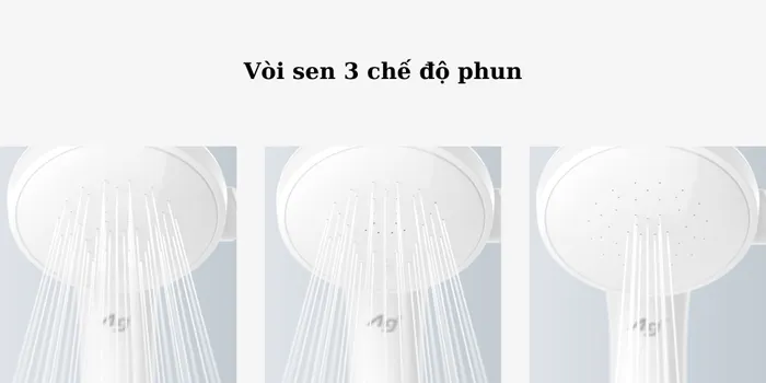 Vòi sen có đến 3 chế độ phun của máy nước nóng Panasonic DH-3VS1VW