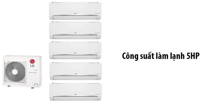 Công suất làm lạnh 5HP - 48.000 BTU