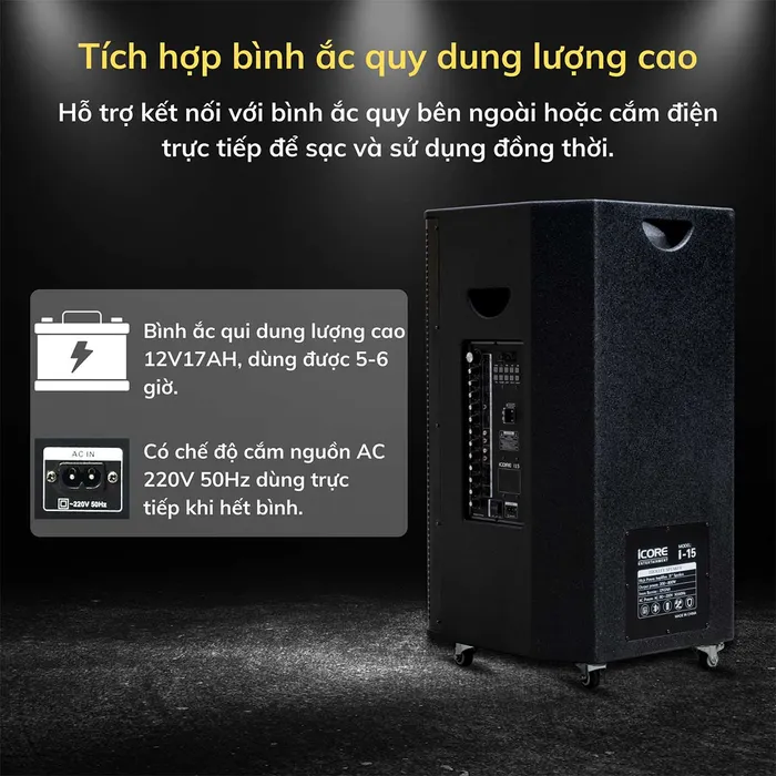 Thời lượng sử dụng loa có thể lên đến 6 giờ