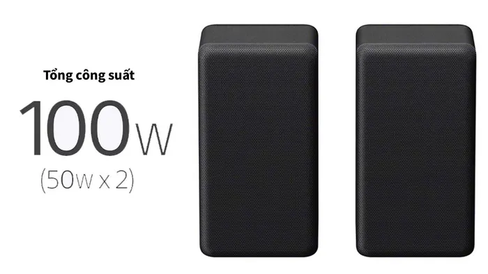 Loa Sony SA-RS3S//M SP1 có công suất 100W chia đều cho mỗi loa