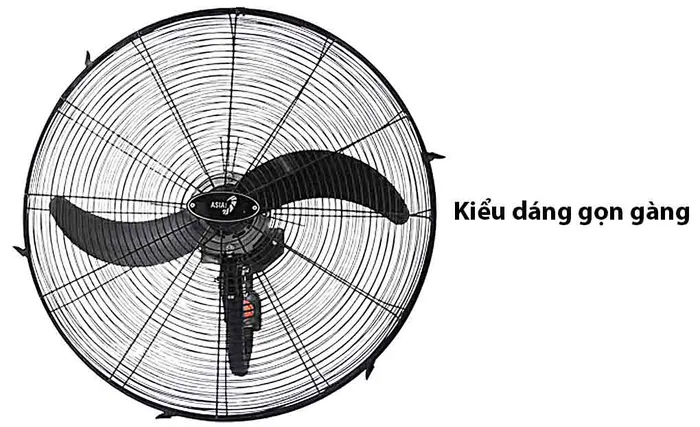Quạt treo công nghiệp Asiavina L24001-DV0 - Đen kiểu dáng gọn gàng 