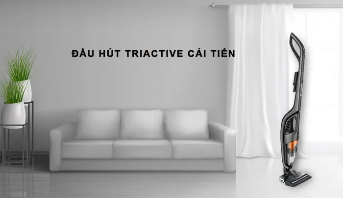 Máy Hút Bụi Philips FC6168 sở hữu đầu hút Triactive cải tiến