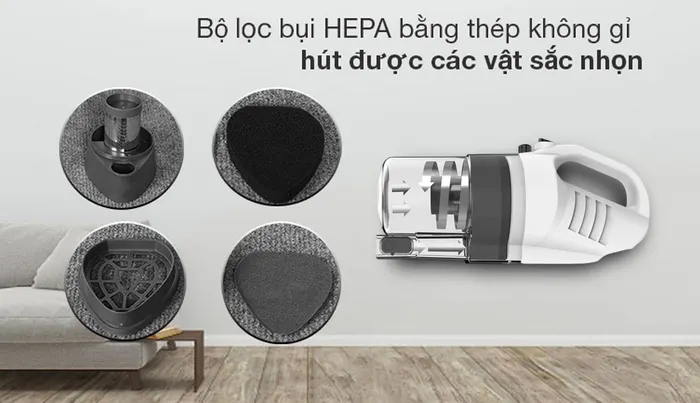 Bộ lọc bụi bằng thép không gỉ của máy hút bụi Shimono Eluxgo SVC1019L 