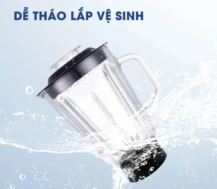 Các bộ phận của máy xay sinh tố Kalite KLB650 dễ tháo lắp 