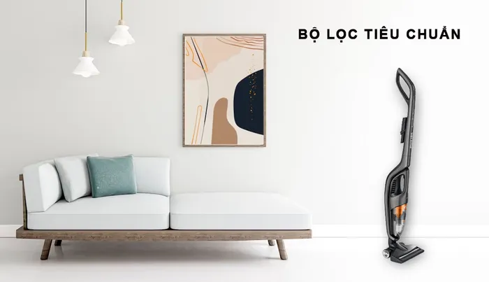 Máy Hút Bụi FC6168 được trang bị bộ lọc tiêu chuẩn làm sạch hiệu quả