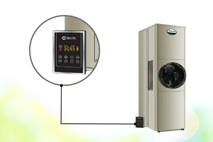 Bảng điều khiển của máy nước nóng A. O. Smith CAHP1.5DI-80-6-W-1.5HP