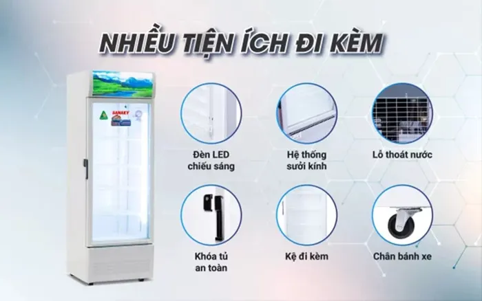 Các tiện ích đi kèm tủ mát Sanaky