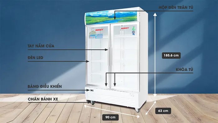 Tủ mát Sanaky VH-6009HP được tích hợp một số tiện ích khác nhau