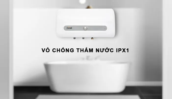 Máy Nước Nóng Ferroli QQ Evo ME có lớp vỏ chống thấm nước IPX1