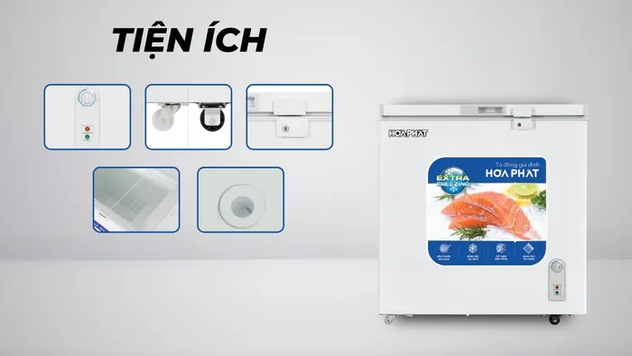 Một số tiện ích trên Tủ Đông Hòa Phát 162 Lít HPF AN6162