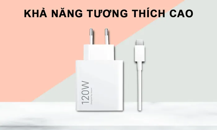 Đầu sạc ADAPTER Xiaomi 120W cho phép kết nối với nhiều thiết bị 
