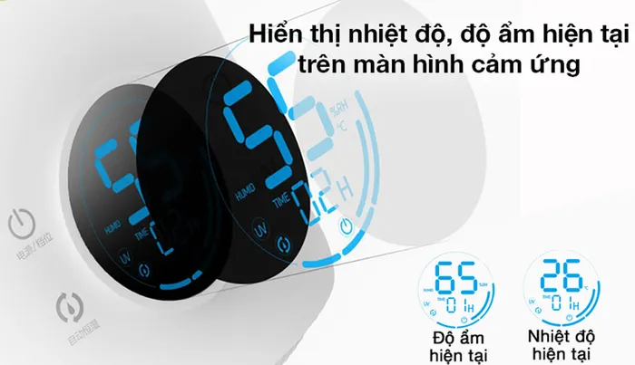 Màn hình LED hiển thị nhiệt độ, độ ẩm tiện lợi