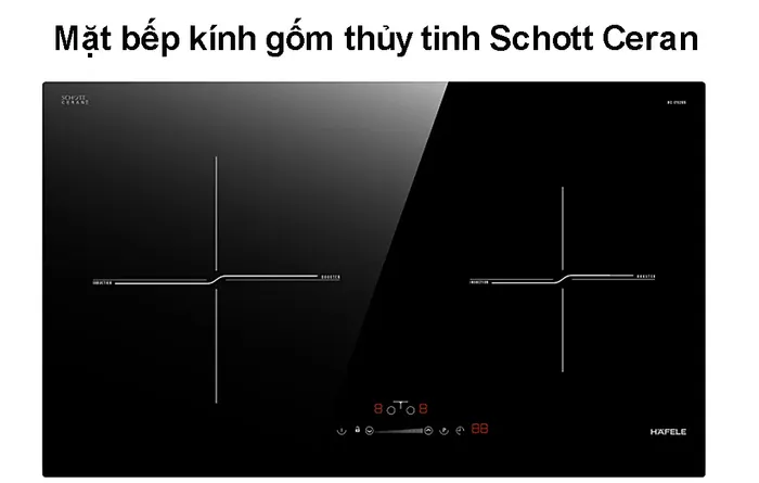 Mặt kính bếp từ 2 vùng nấu Hafele HC-I7520B 536.61.827