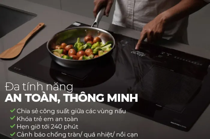 Bếp đôi điện từ Sunhouse Mama MMB9208 đa dạng tính năng