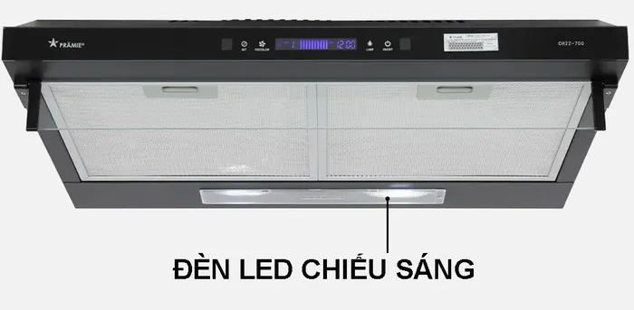 Máy hút mùi vẫy tay Pramie CH22-700 - Malaysia có đèn LED chiếu sáng