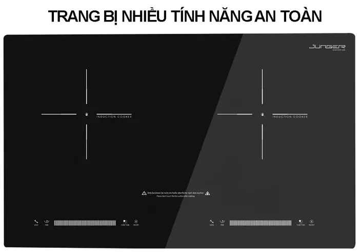  Bếp từ đôi Junger NKD22+ 4000W có nhiều tính năng an toàn sử dụng 