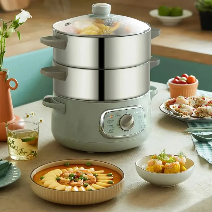 Nồi hấp thức ăn Bear DZG-D80G5 chế biến đa dạng món ăn