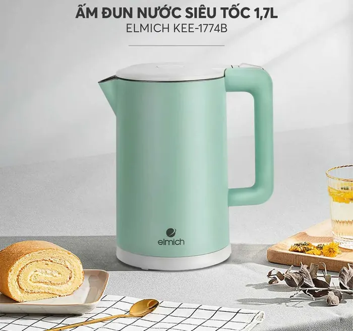 Ấm đun nước siêu tốc Elmich KEE 1774B 1.7 lít tiện lợi cho việc đun nước 