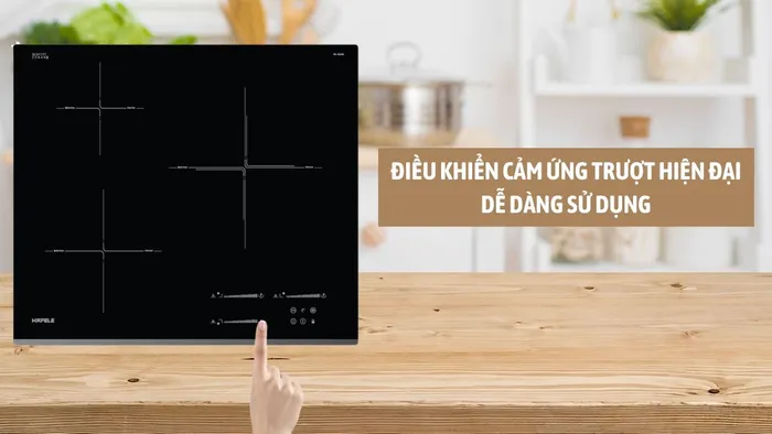 Hafele HC-I6037B 536.61.801 sử dụng điều khiển cảm ứng trượt dễ sử dụng