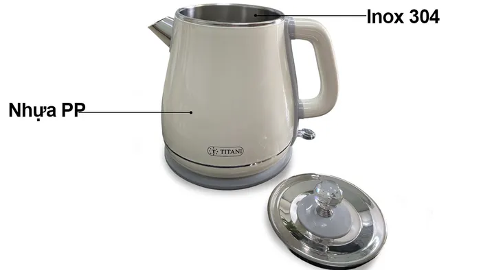 Bình đun 2 lớp cao cấp Titani TK-1830 chất liệu bền bỉ