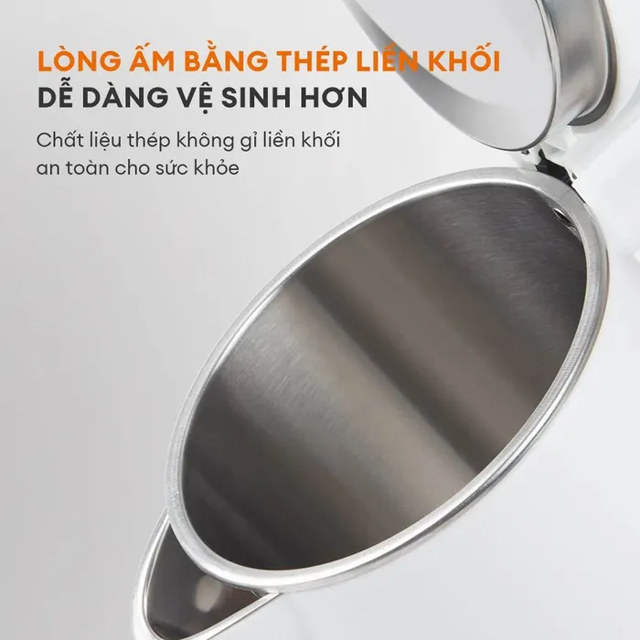 Lòng ấm điện đun nước Gaabor EK20M-WH02A bằng thép không gỉ