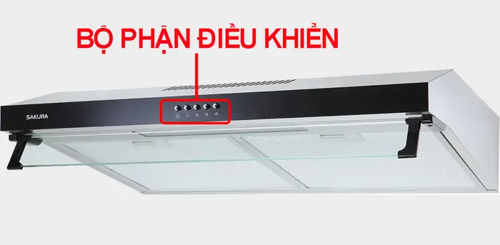 Bộ phận điều khiển của máy hút khói Sakura SCR-2881S