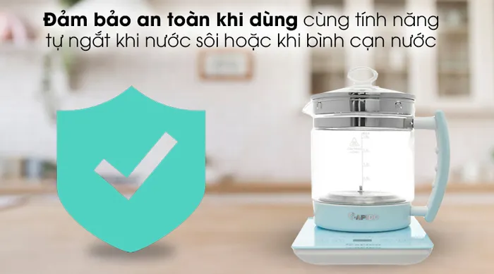  tự ngắt khi nước sôi hoặc khi bình cạn nước